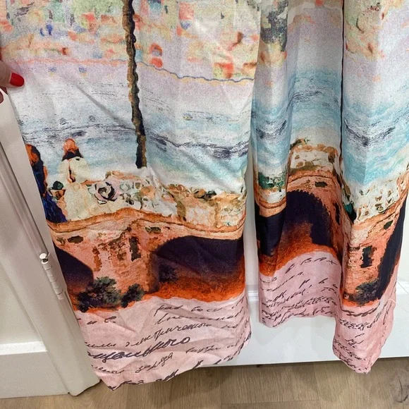 House of Maguie Tropical Mode Palm Print Utility Pockets Flared TrousersJumpsuit - Picture 14 of 17